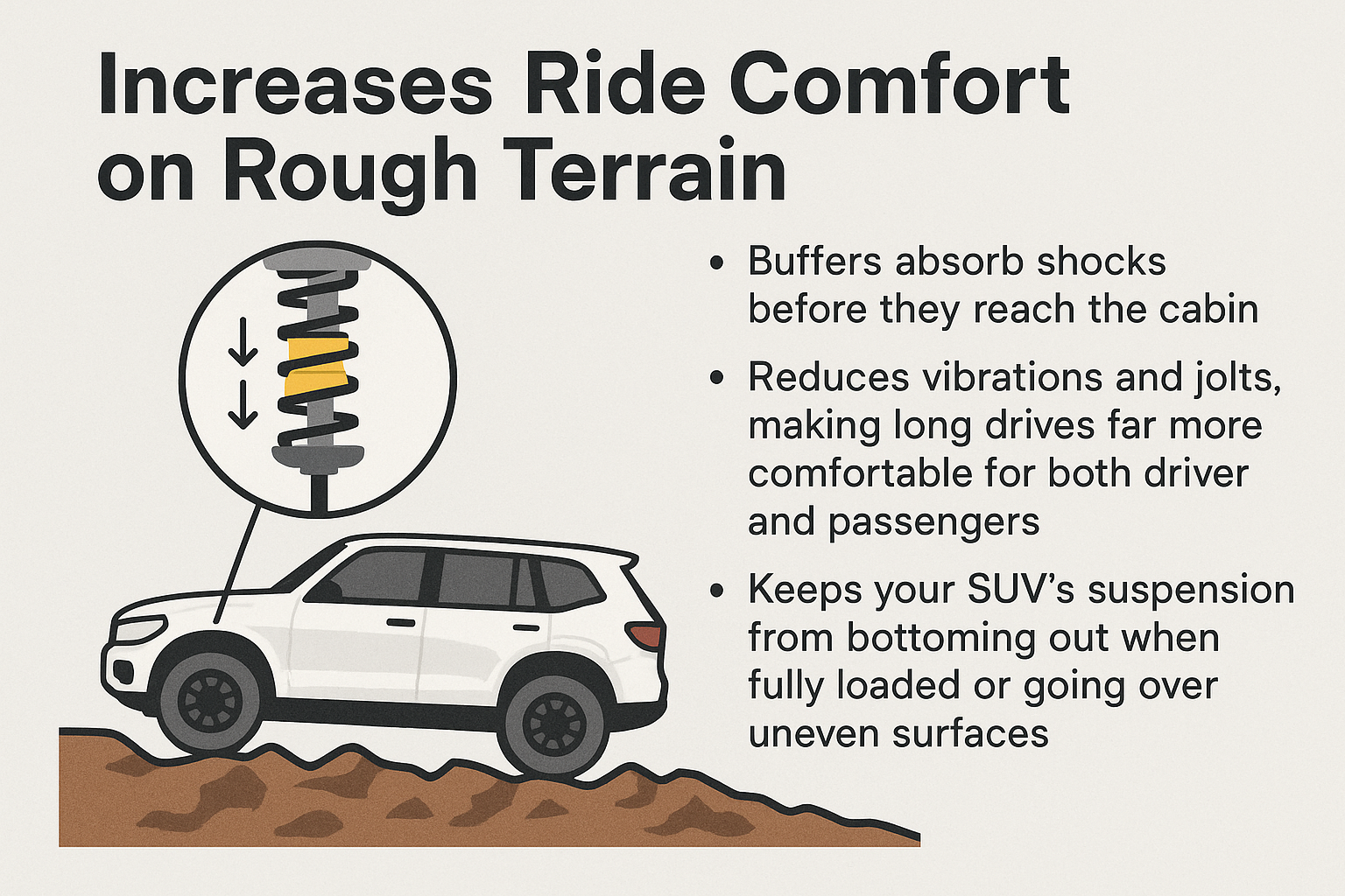 Increases Ride Comfort on Rough Terrain