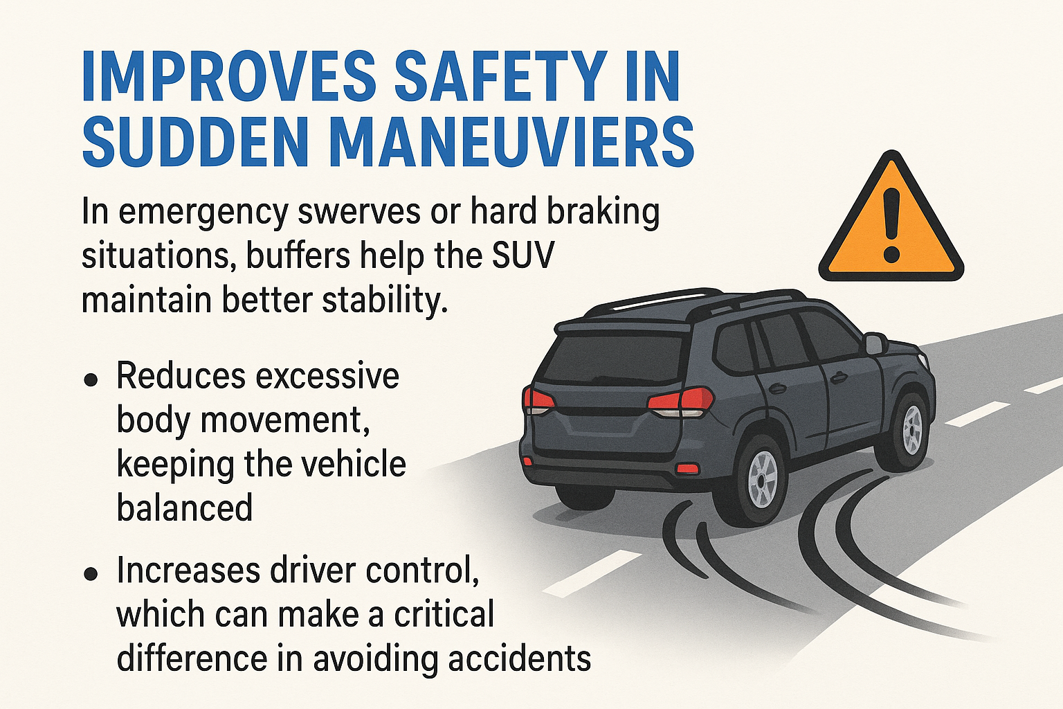 Improves Safety in Sudden Maneuvers
