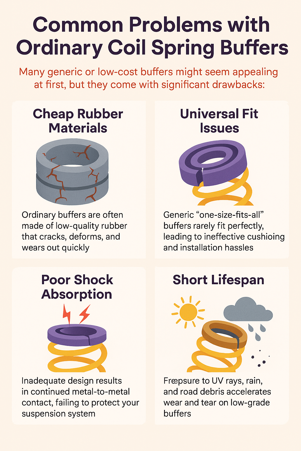 Common Problems with Ordinary Coil Spring Buffers