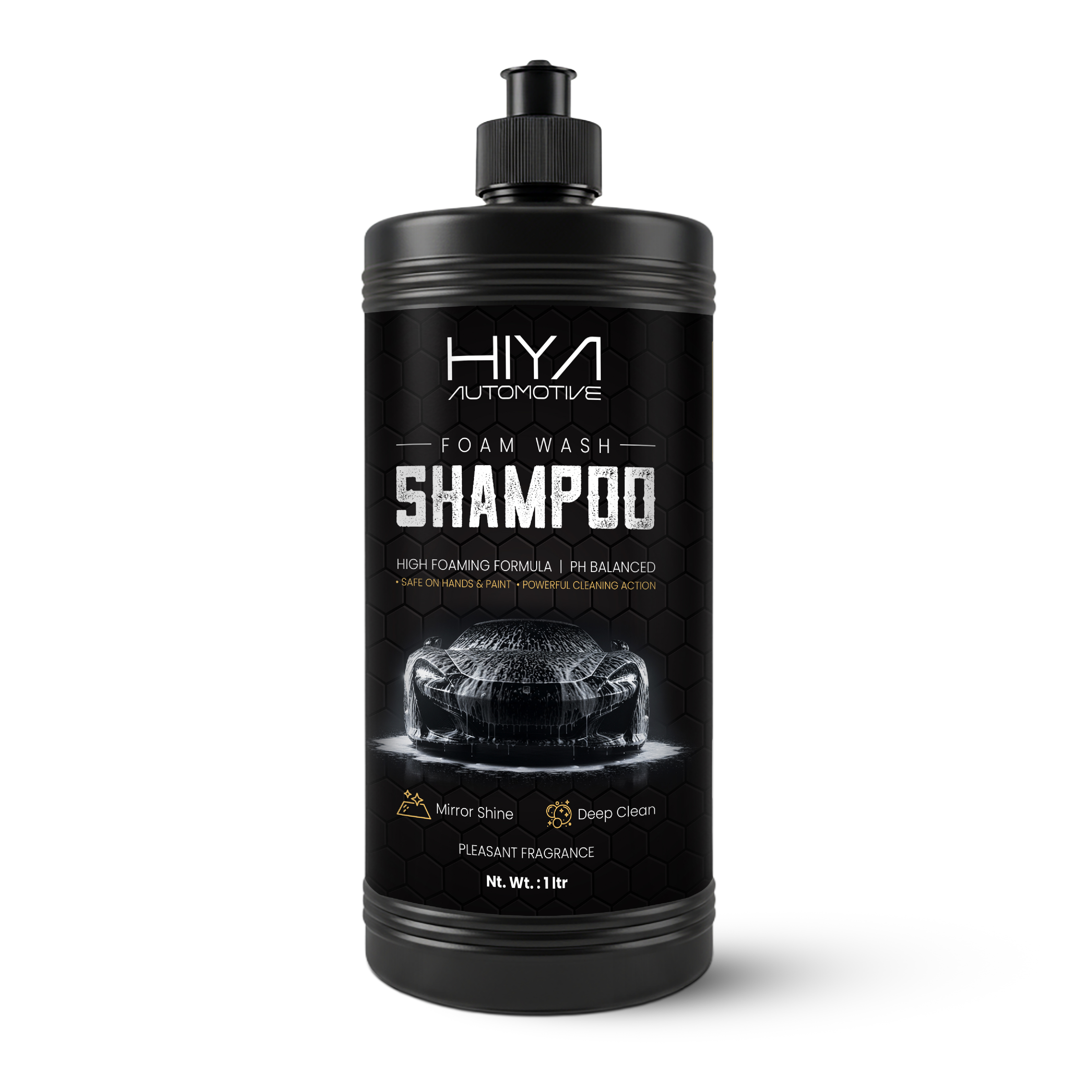 Hiya Automotive Car Foam Wash Shampoo - High Foam Formula Hiya Automotive Car Foam Wash Shampoo 1L bottle front label