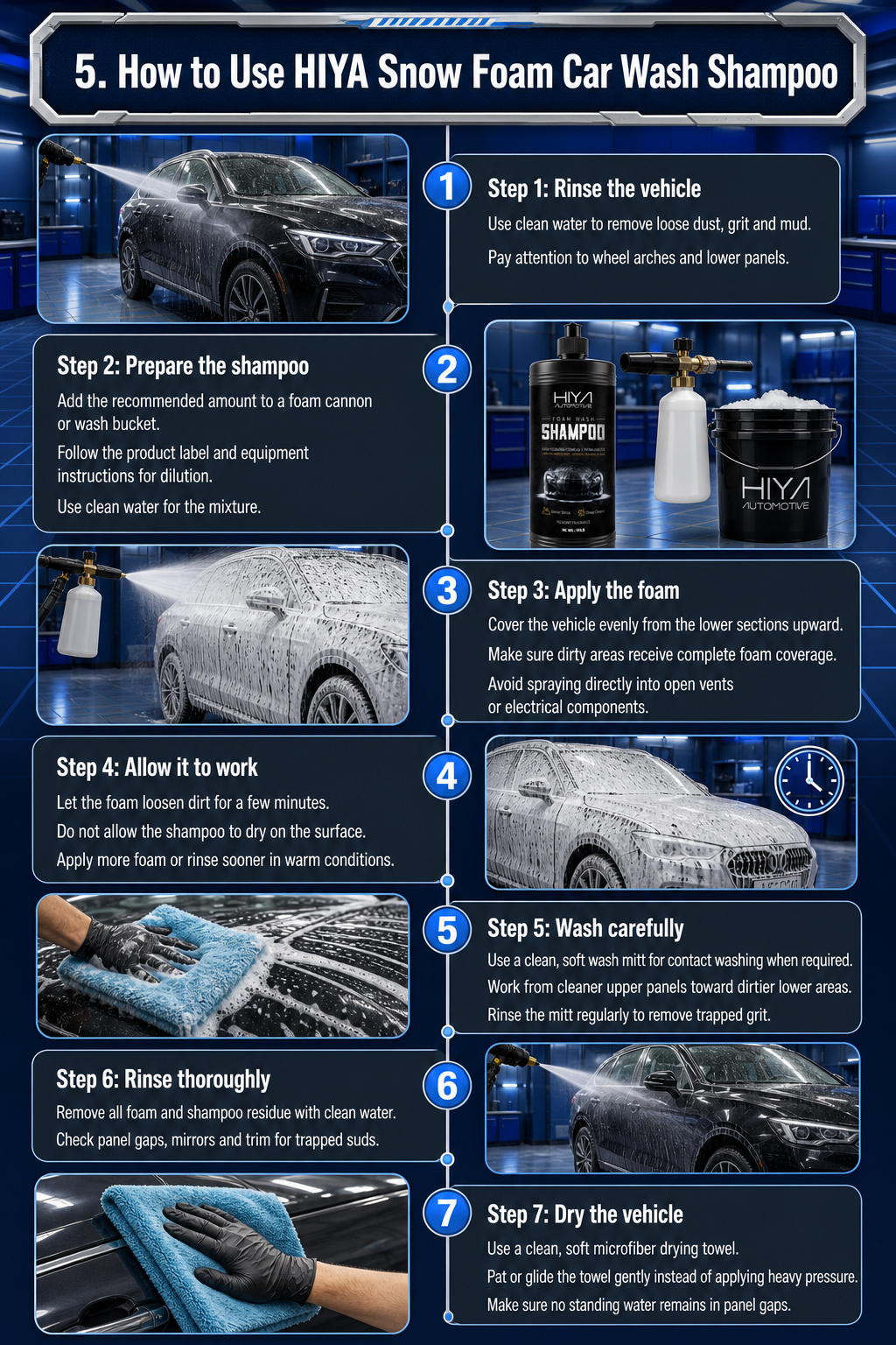 5. How to Use HIYA Snow Foam Car Wash Shampoo