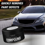 Gloss restoration on car hood with 1 step compound