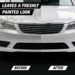 Before and after results of Hiya Automotive rubbing compound