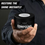 Auto detailing swirl remover compound application